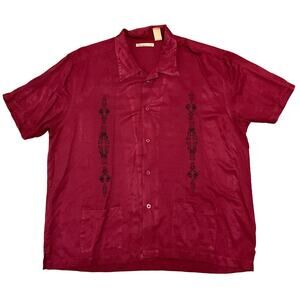 Men's Women's the Havanera Co. XXL Short Sleeve Bowling Shirt Embroidery Accents